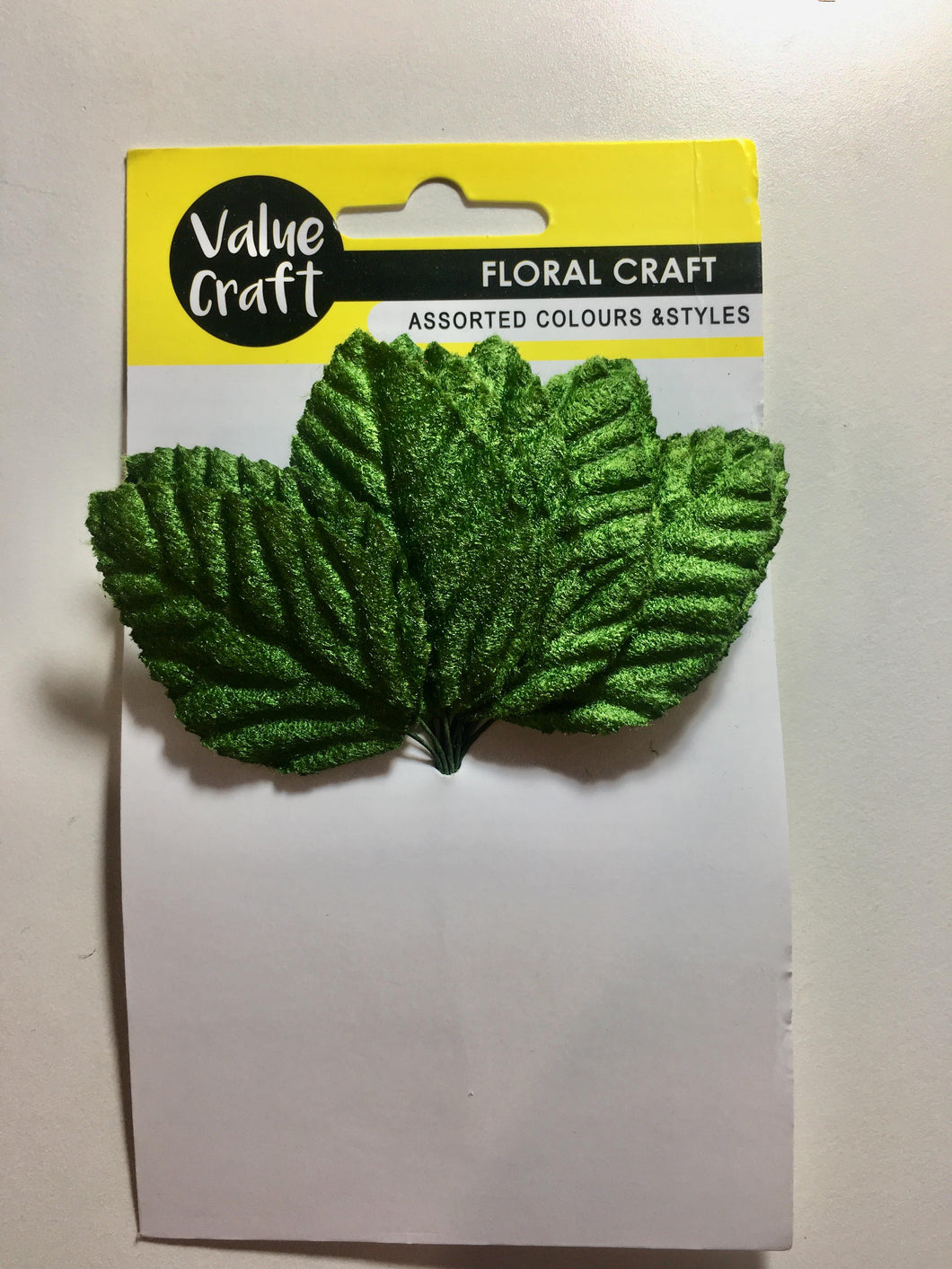 Floral Craft Velvet Leaves, 12 Pieces